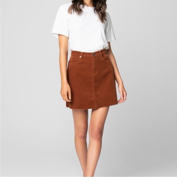 Blank NYC Dresses & Skirts - Blank NYC Atlas Corduroy Skirt A-Line Mini Rust Brown size 29
